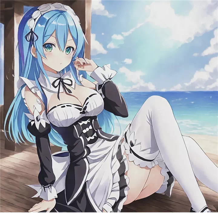 Ai makes Rem near the beach