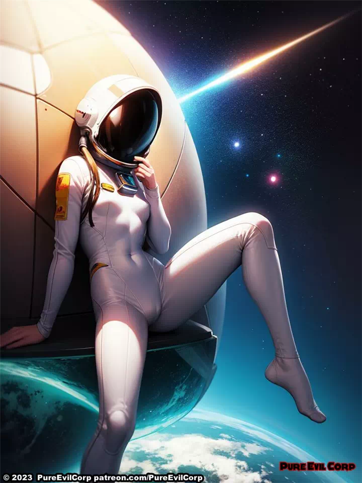 非現実的なセクシーな宇宙飛行士の女の子の写真