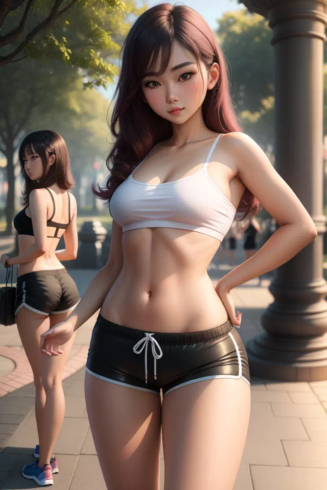 Asian girl in summer