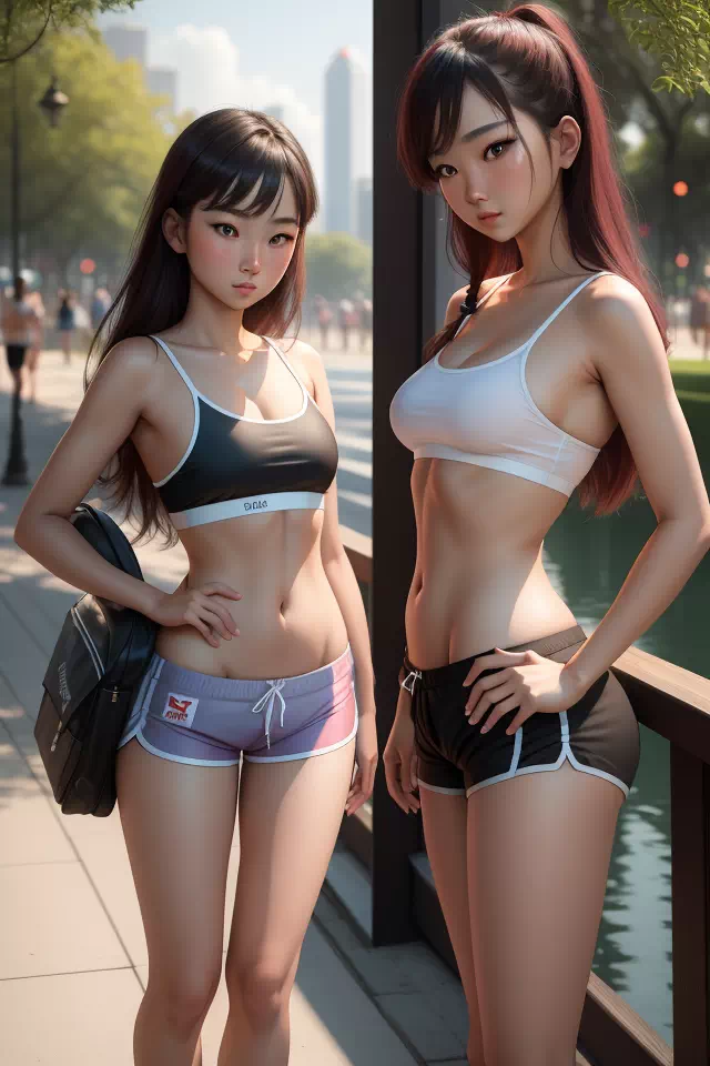 Asian girl in summer