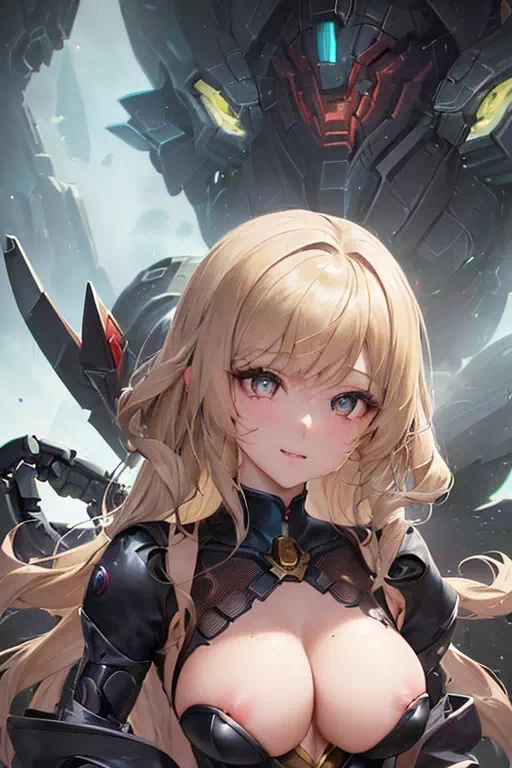 blonde mecha pilot