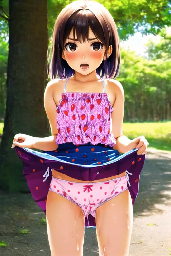 いちごパンツの女の子