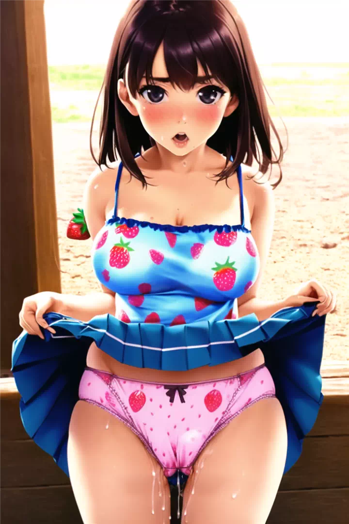 いちごパンツの女の子