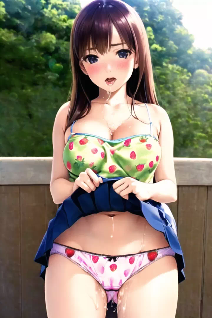 いちごパンツの女の子