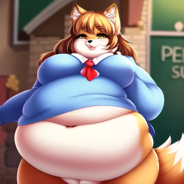 novelAI fat kemo fox girl