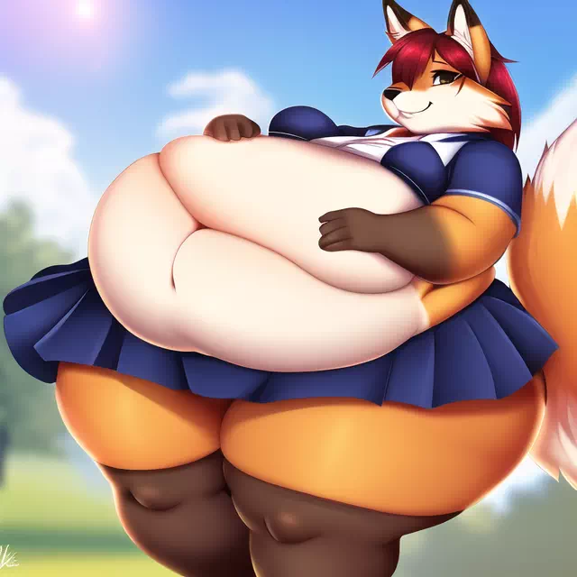 novelAI fat kemo fox girl