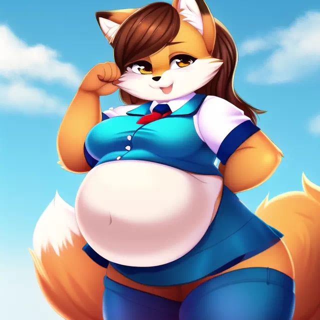 novelAI fat kemo fox girl