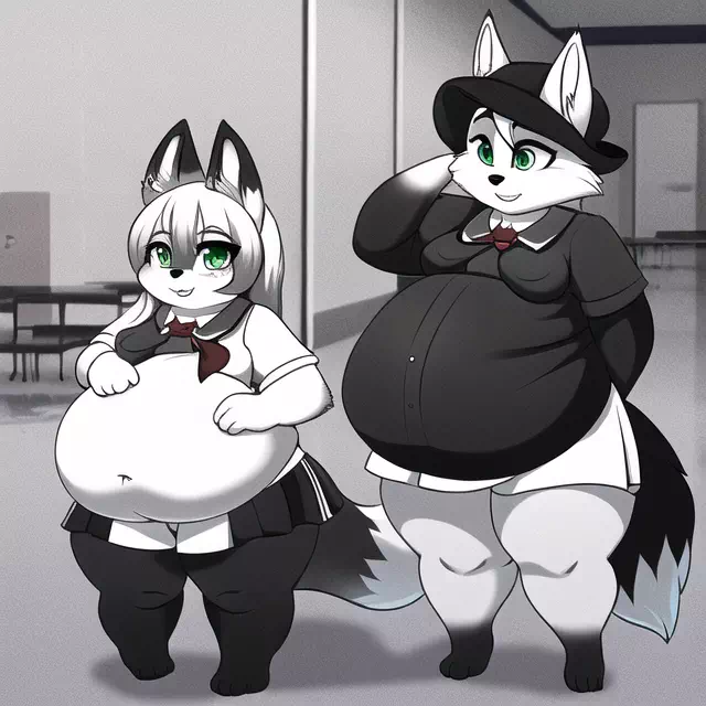 novelAI fat kemo fox girl