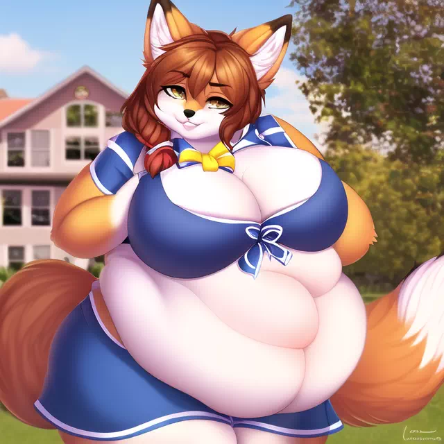 novelAI fat kemo fox girl