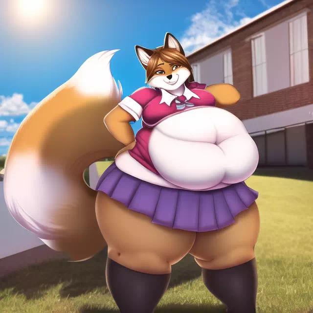 novelAI fat kemo fox girl