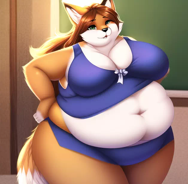 novelAI fat kemo fox girl