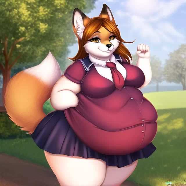 novelAI fat kemo fox girl