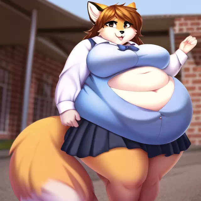 novelAI fat kemo fox girl