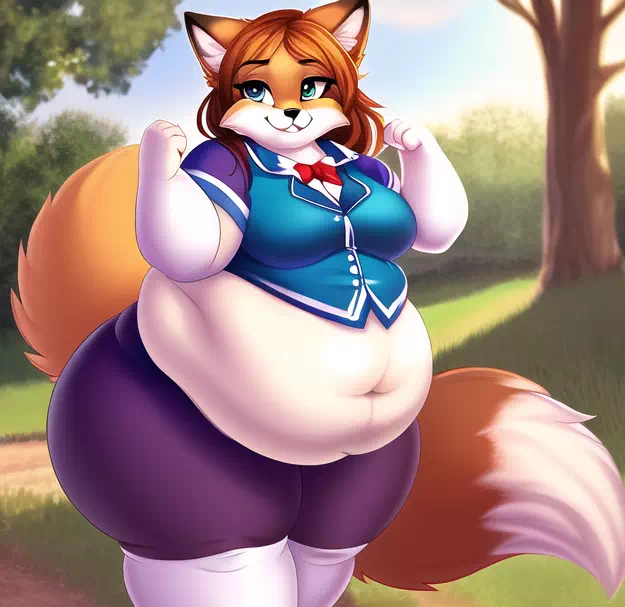 novelAI fat kemo fox girl