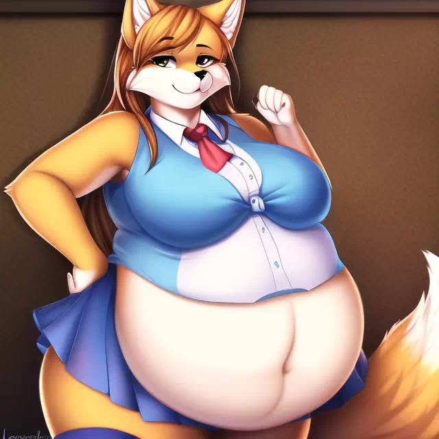 novelAI fat kemo fox girl