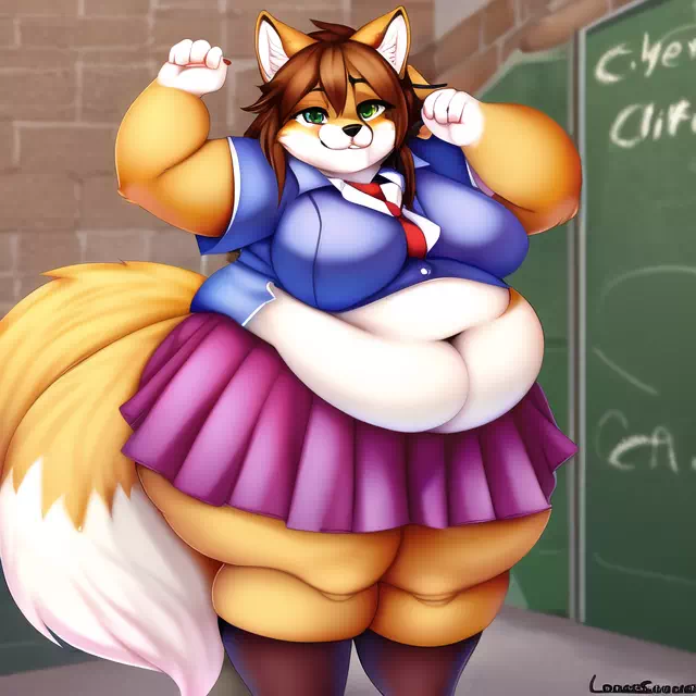 novelAI fat kemo fox girl