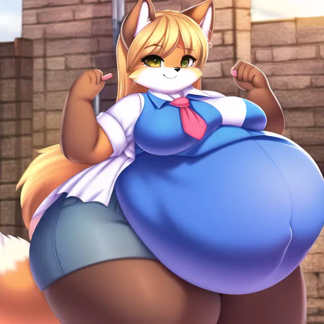 novelAI fat kemo fox girl