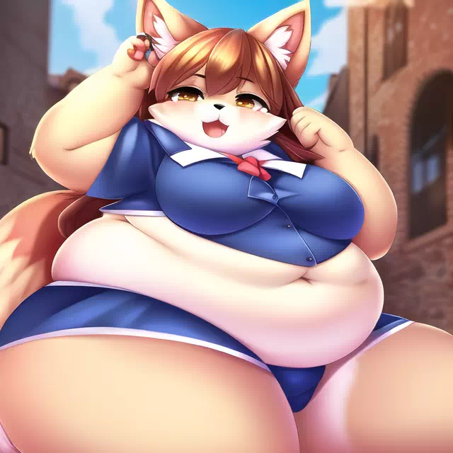 novelAI fat kemo fox girl