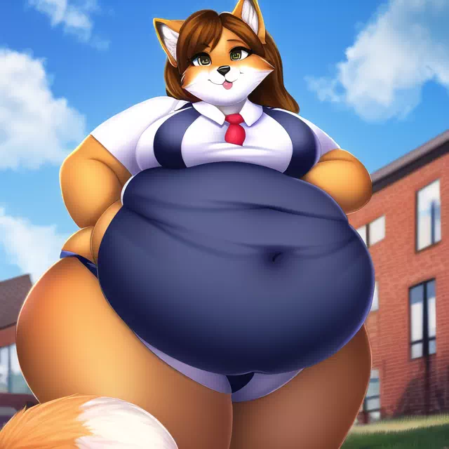 novelAI fat kemo fox girl