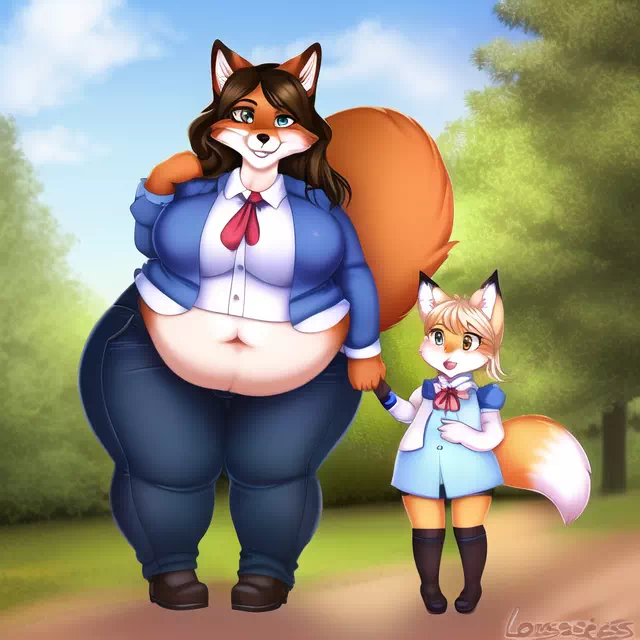 novelAI fat kemo fox girl