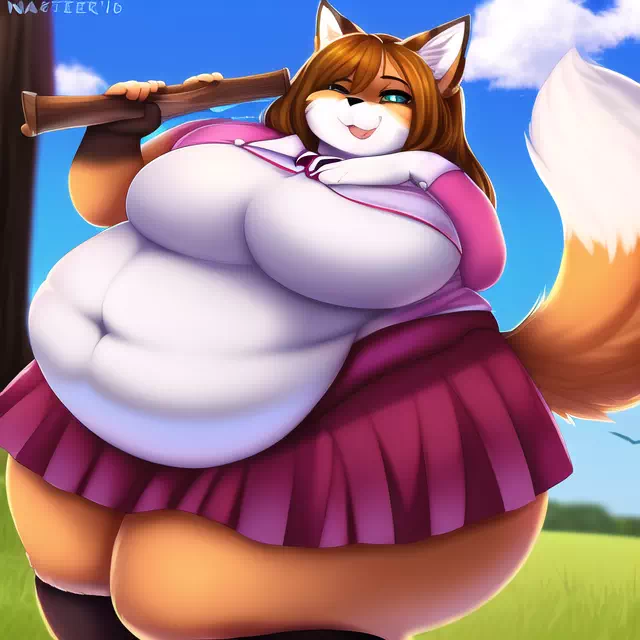 novelAI fat kemo fox girl