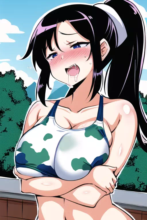 黒髪ポニテで巨乳もの