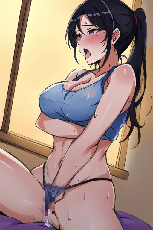 黒髪ポニテで巨乳もの