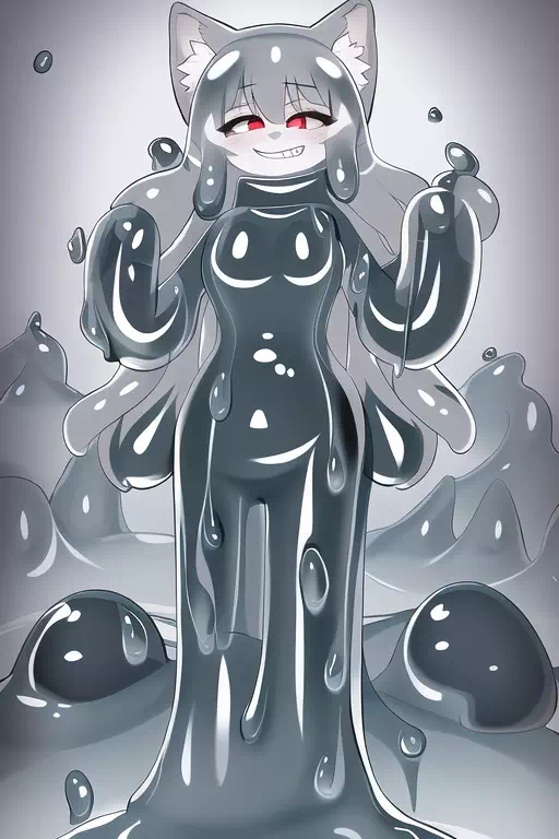 Latex slime fox girl