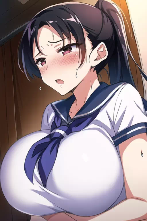 黒髪ポニテで巨乳もの4