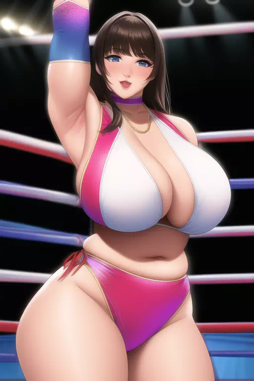 爆乳女子プロレスラーさんテスト