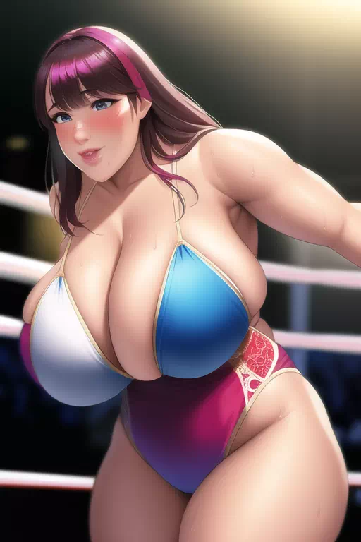 爆乳女子プロレスラーさんテスト