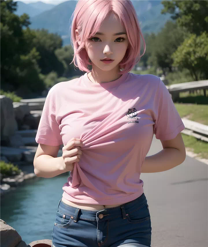 Pink Girl test new model
