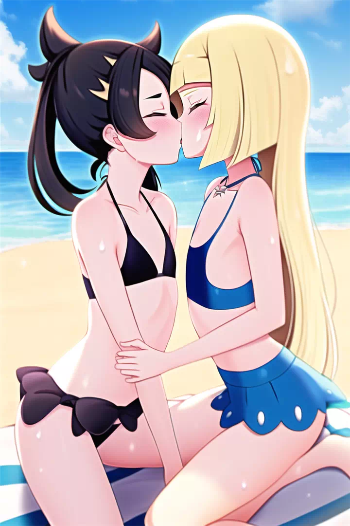 Lillie and Marnie at the Beach