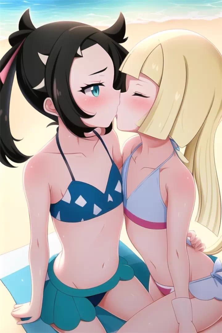 Lillie and Marnie at the Beach