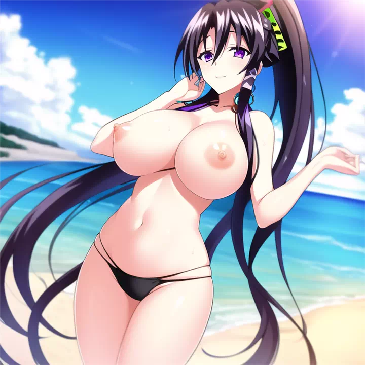 NSFW Himejima Akeno on the beach