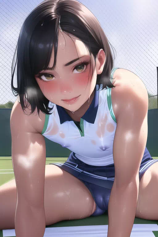 汗だくテニス部!!{Sweaty Tennis girls}