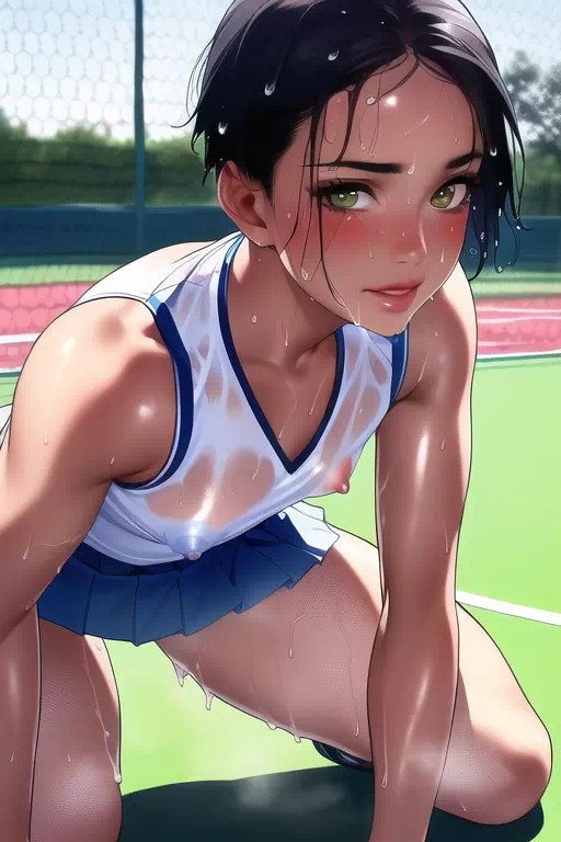 汗だくテニス部!!{Sweaty Tennis girls}