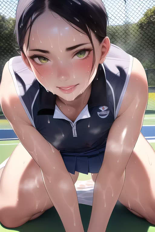 汗だくテニス部!!{Sweaty Tennis girls}