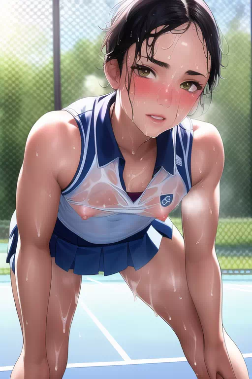 汗だくテニス部!!{Sweaty Tennis girls}