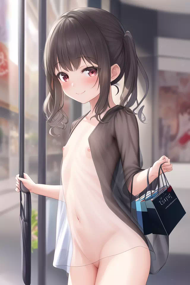 ツインテ少女の透ける服