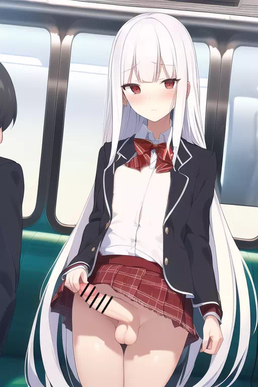 電車で露出オナニーさせられる詩ちゃん