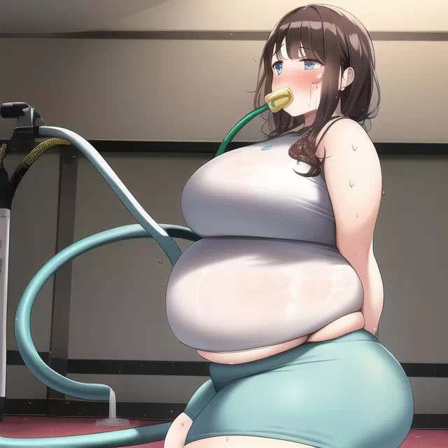 novelAI fat girl feeding tube
