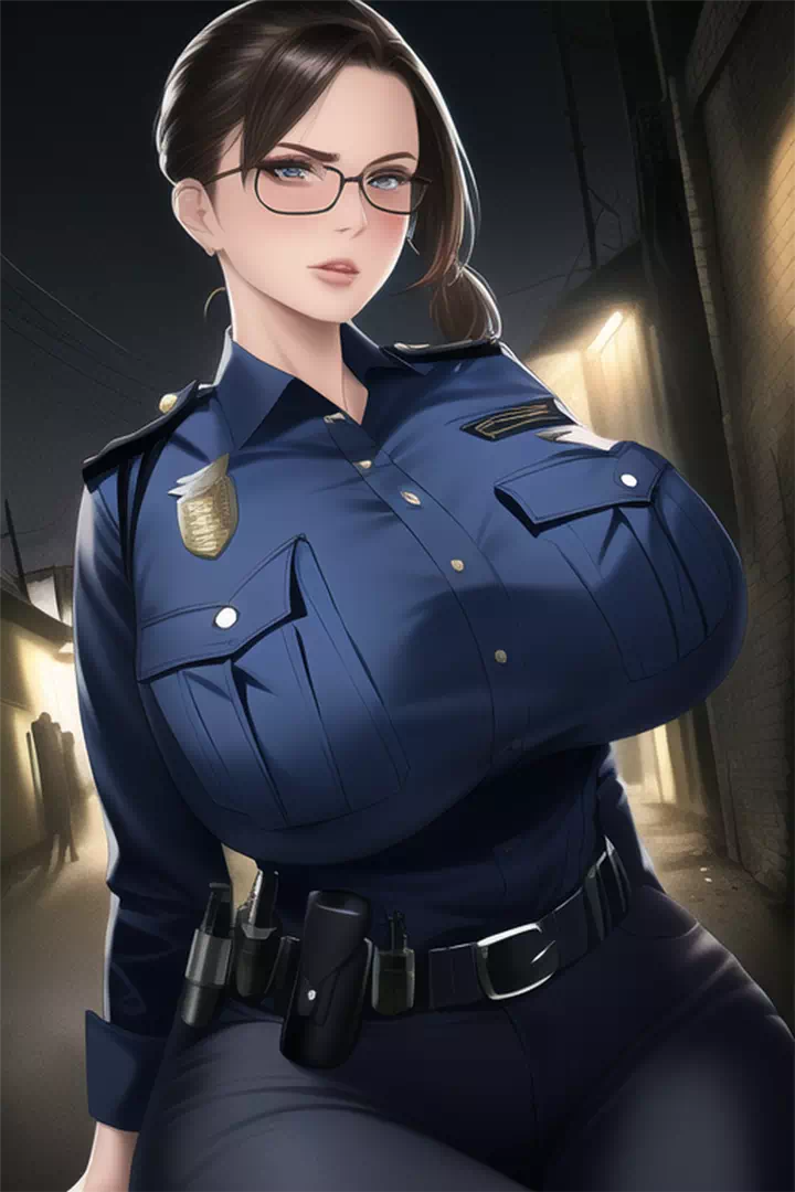 爆乳警察官まとめ３(眼鏡)