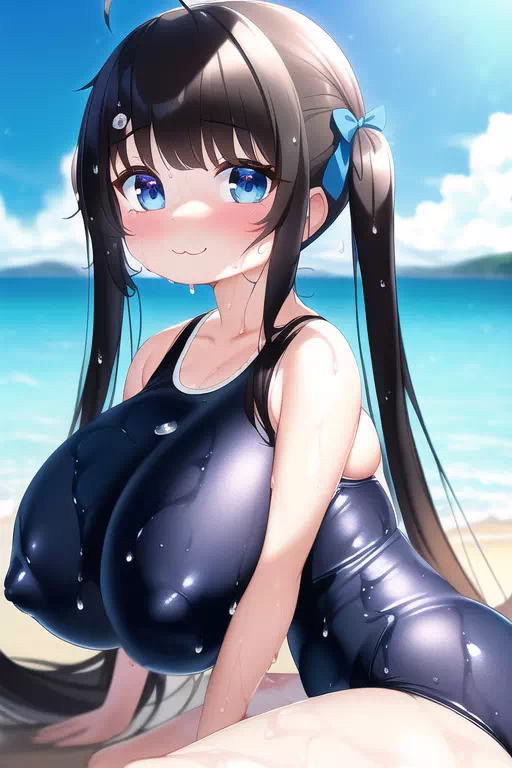 [TSF]爆乳な妹に憑依された ビーチで乱交パーティ1