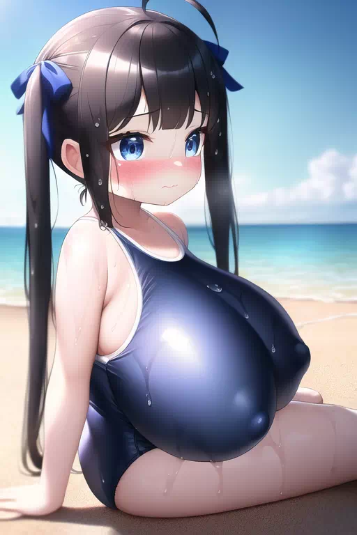 [TSF]爆乳な妹に憑依された ビーチで乱交パーティ1