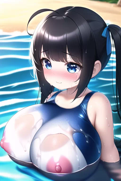 [TSF]爆乳な妹に憑依された ビーチで乱交パーティ1