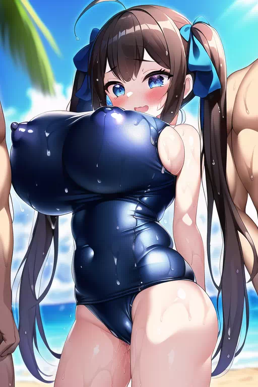 [TSF]爆乳な妹に憑依された ビーチで乱交パーティ1