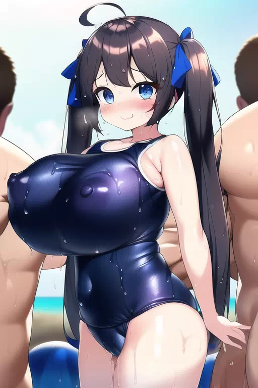 [TSF]爆乳な妹に憑依された ビーチで乱交パーティ1