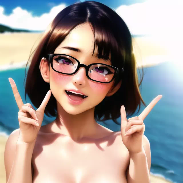 灼ける真夏の眼鏡っ娘