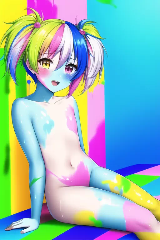 【NovelAI】#39 Multicolor Girl